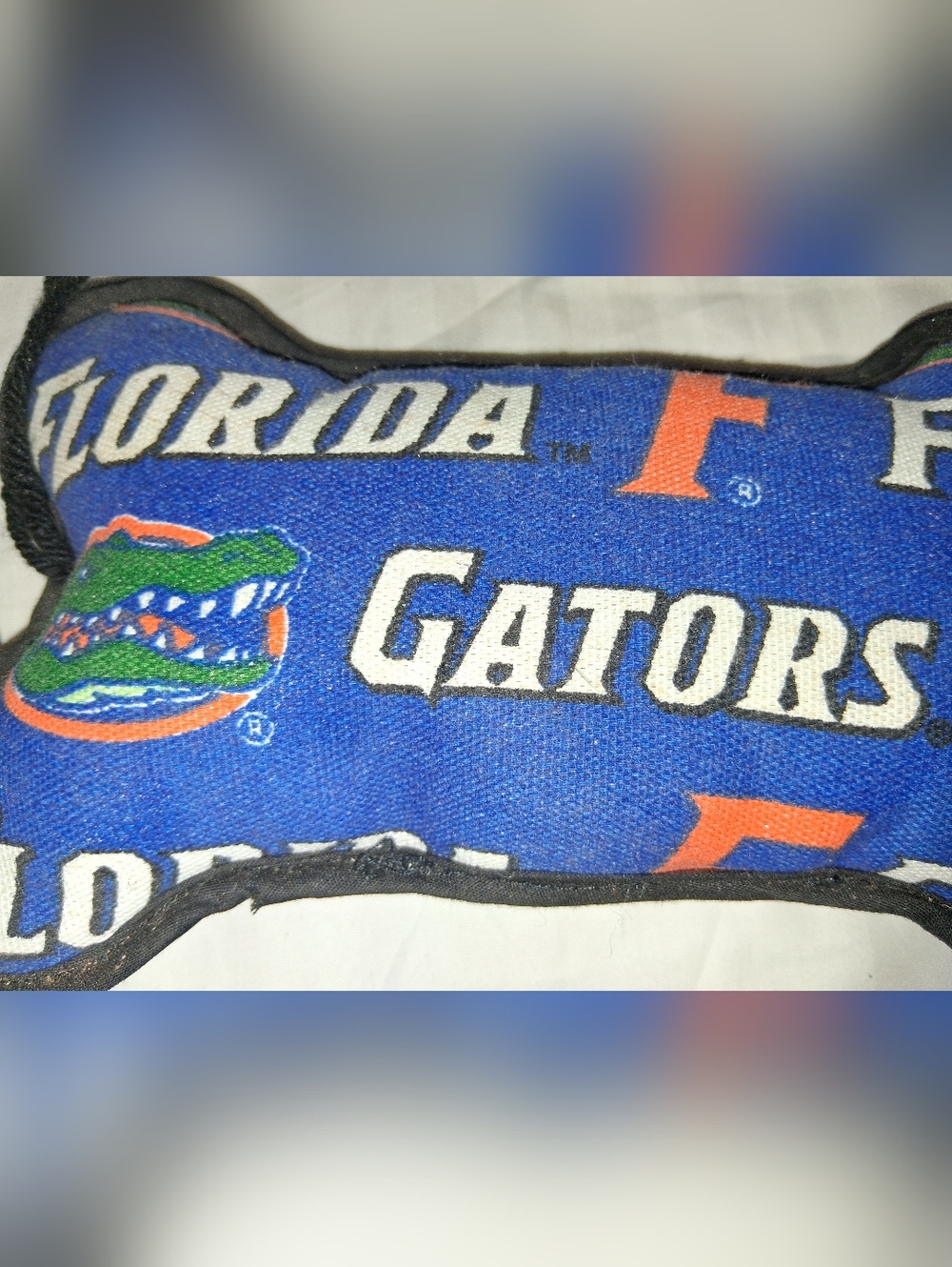 Florida Gators Blue Plush Bone Dog Squeak Toy - Picture 2 of 2